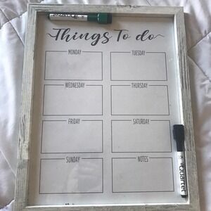 Organizer White Erase Board Things to Do Week Planner Hang up Wall Mount
